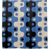 Rideaux De Douche Motif Abstrait rétro futuriste (Devant)