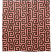 Rideaux De Douche motif abstrait rose et marron (Devant)