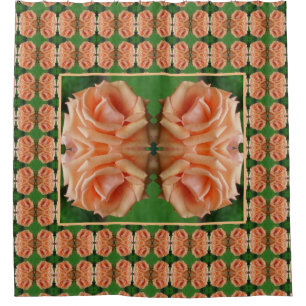Rideaux De Douche Motif Abstrait Rose Peach Blooming