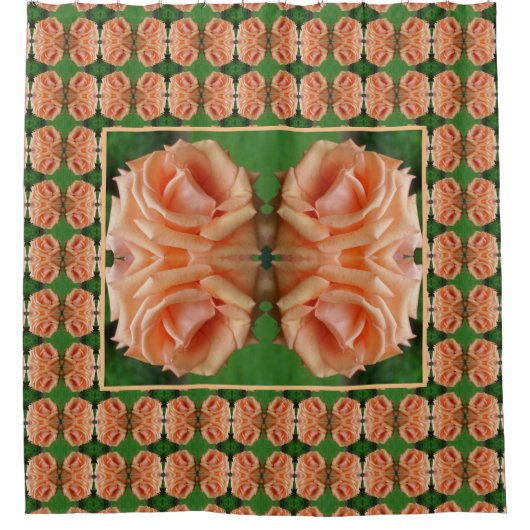 Rideaux De Douche Motif Abstrait Rose Peach Blooming (Devant)