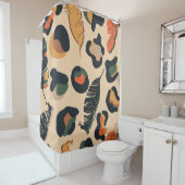 Rideaux De Douche motif Abstrait sans soudure, dos d'animal sauvage (En situation)