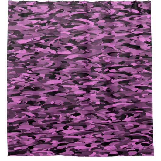 Rideaux De Douche Motif Abstrait Violet Noir (Devant)
