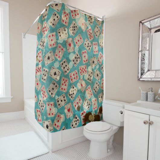 Rideaux De Douche Motif affligé d'Alice du pays des merveilles (En situation)