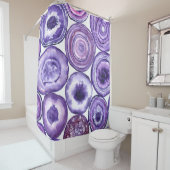 Rideaux De Douche Motif agate violet (En situation)