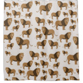 Rideaux De Douche Motif animal du lion sauvage (Devant)