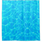 Rideaux De Douche Motif Aqua Avec Réflexion Vagues (Devant)