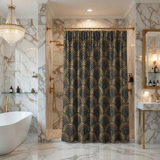 Rideaux De Douche Motif Arc Broderie Rétro