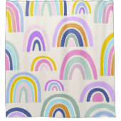 Rideaux De Douche Motif arc-en-ciel couleur mignon dans Bright Paste (Devant)