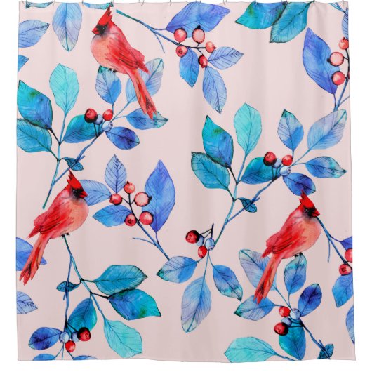 Rideaux De Douche motif arrière - plan abstrait kaléidoscope rouge (Devant)