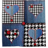 Rideaux De Douche Motif arrière - plan sans couture. Patchwork de de (Devant)