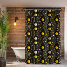Motif Art Déco Or Argent Noir