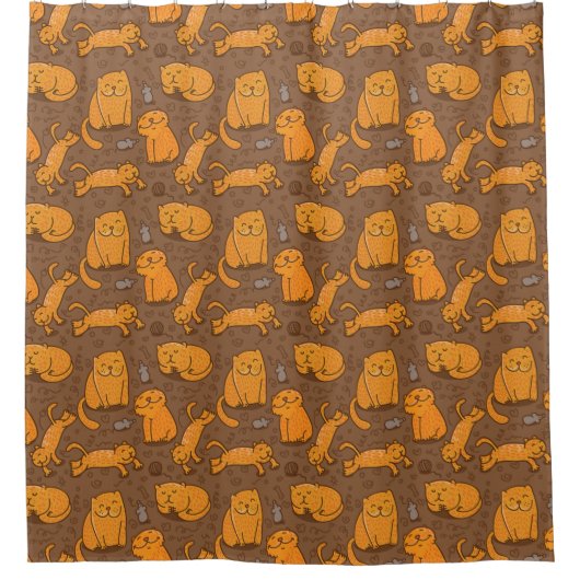 Rideaux De Douche Motif avec des chats (Devant)