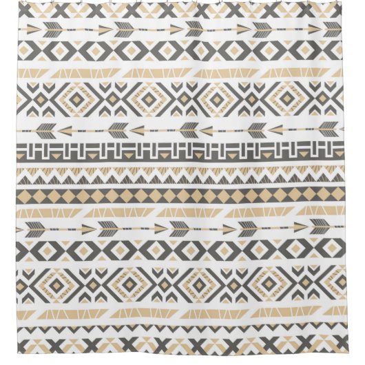 Rideaux De Douche Motif beige ethnique sans charme. illustration (Devant)