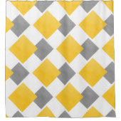 Rideaux De Douche Motif blanc couleur gris jaune (Devant)
