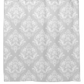 Rideaux De Douche Motif blanc et gris clair (Devant)
