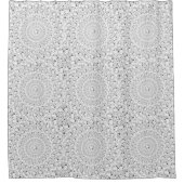 Rideaux De Douche Motif blanc Faux Diamonds Cercles (Devant)