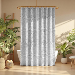 Rideaux De Douche Motif blanc Faux Diamonds Cercles