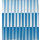 Rideaux De Douche Motif Bleu Blanc rayé (Devant)