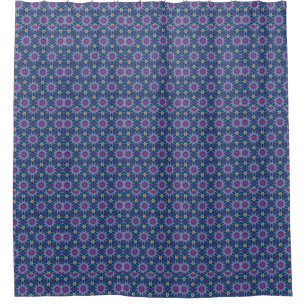 Rideaux De Douche Motif bleu et violet