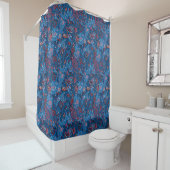 Rideaux De Douche motif bleu floral de Jeanse (En situation)
