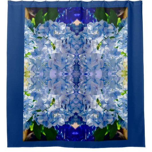 Rideaux De Douche Motif Blue Hydrangeas (Devant)