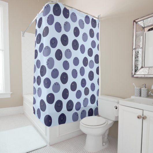 Rideaux De Douche Motif Blueberry (En situation)