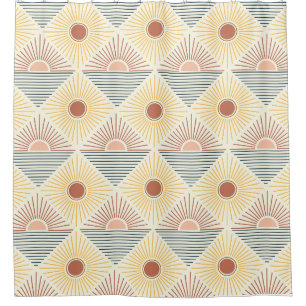 Rideaux De Douche Motif Boho Sun