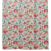 Rideaux De Douche Motif botanique élégant rose aqua (Devant)