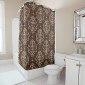 Rideaux De Douche Motif Brown Ornate Elegance (En situation)