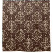 Rideaux De Douche Motif Brown Ornate Elegance (Devant)