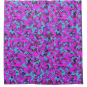 Rideaux De Douche Motif Camo magenta noir rose (Devant)