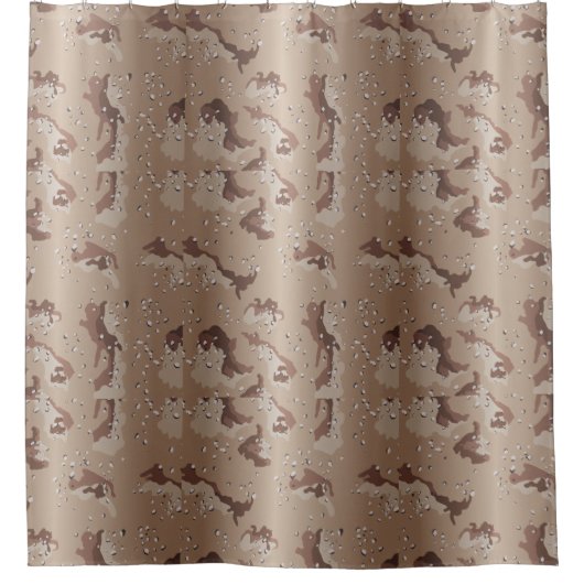 Rideaux De Douche Motif Camouflage du désert (Devant)