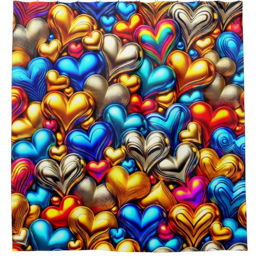 Rideaux De Douche Motif cardiaque (Devant)