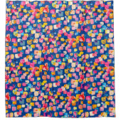 Rideaux De Douche Motif Carré Abstrait peint brillamment (Devant)