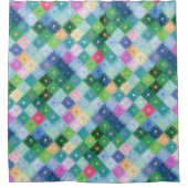 Rideaux De Douche Motif carré couleur diamant (Devant)