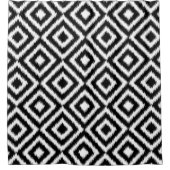 Rideaux De Douche Motif Carré Ikat noir chic unique (Devant)