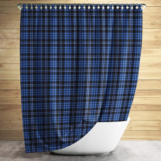 Rideaux De Douche Motif carreaux tartan bleu classique