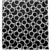 Rideaux De Douche Motif Cercle noir et blanc (Devant)