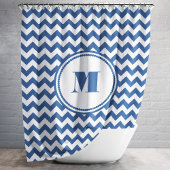 Rideaux De Douche Motif Chevron Bleu Bleu Gravé