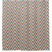 Rideaux De Douche Motif Chevron Rétro Cool (Devant)