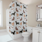 Rideaux De Douche Motif chien Dachshund (En situation)