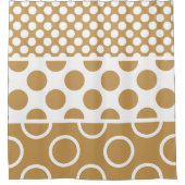 Rideaux De Douche Motif circulaire Brown et blanc moderne (Devant)