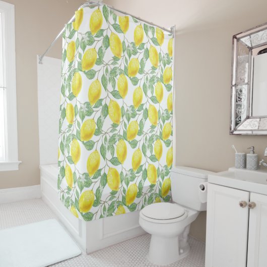 Rideaux De Douche Motif citron (En situation)