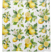 Rideaux De Douche Motif citron, Fleurs de citron, Feuilles, Citrus (Devant)