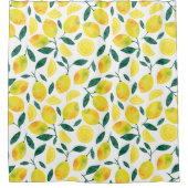 Rideaux De Douche Motif citron jaune aquarelle (Devant)