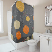 Rideaux De Douche motif citrouille (En situation)
