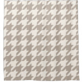 Rideaux De Douche Motif classique neutre ivoire Taupe Houndstooth (Devant)