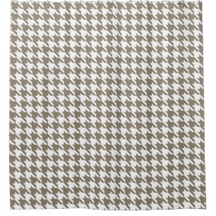Rideaux De Douche Motif Clay et White Houndstooth