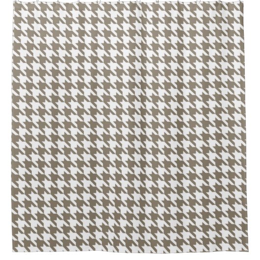 Rideaux De Douche Motif Clay et White Houndstooth (Devant)