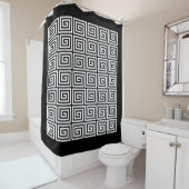 Rideaux De Douche Motif clé grec (En situation)